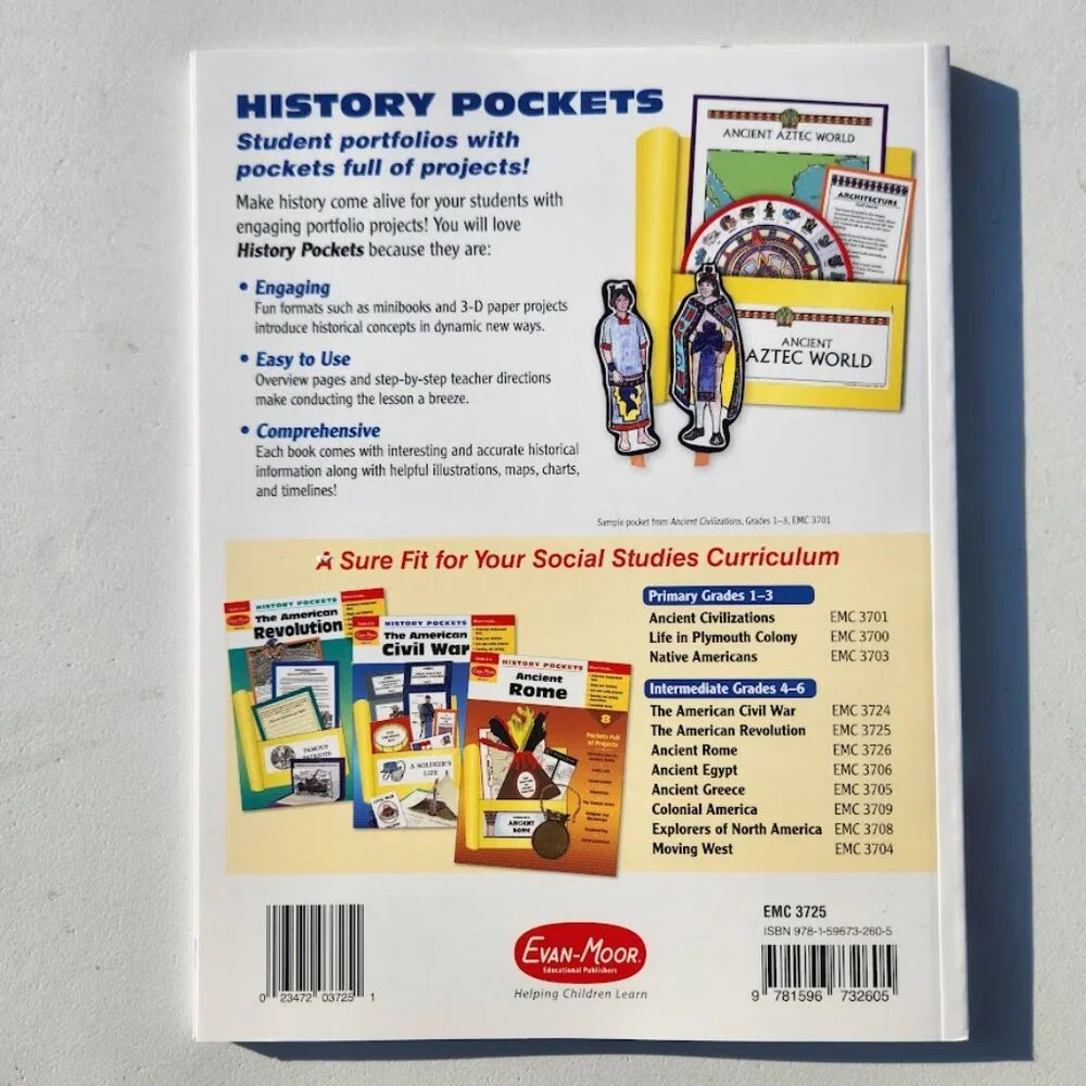 History Pockets The American Revolution  Paperback Book Activity Book Workbook
